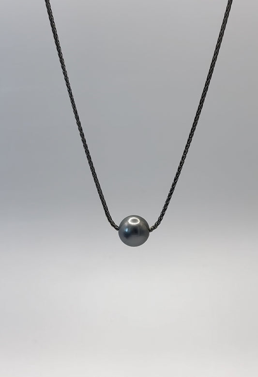 15mm Tahitian Pearl on Sterling Silver Necklace