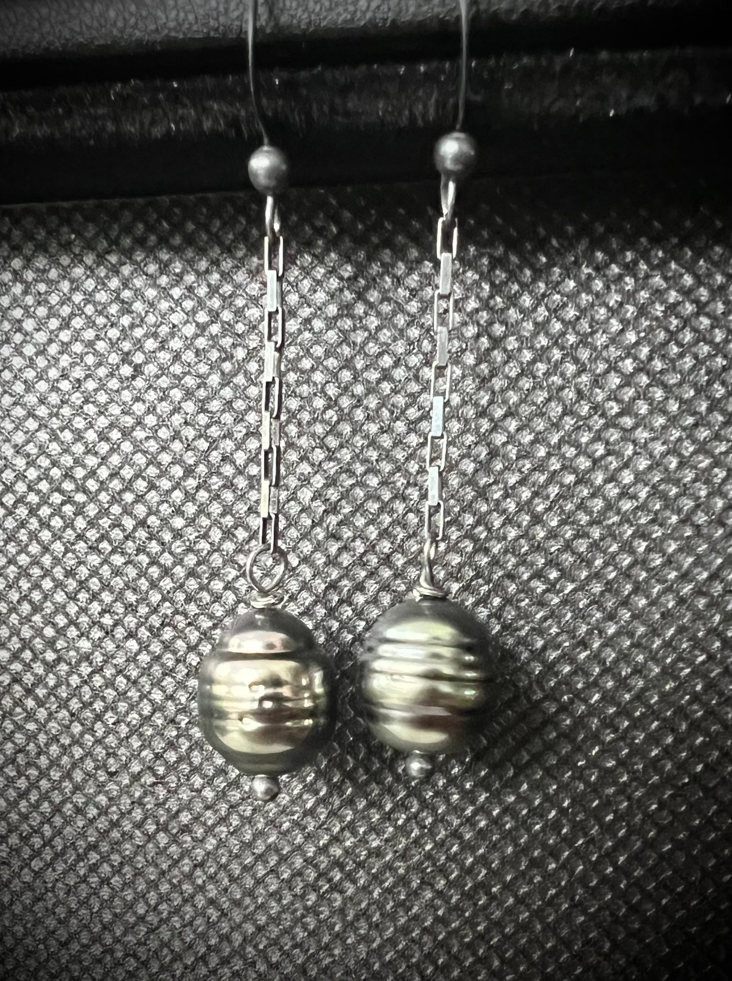10mm Tahitian Pearl Drop Earrings