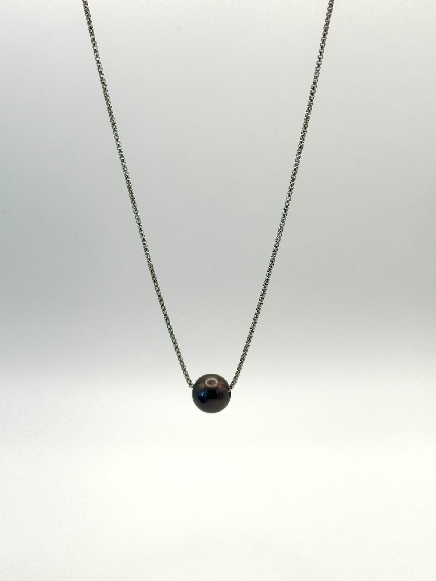 15mm Tahitian Pearl Sterling Silver Necklace