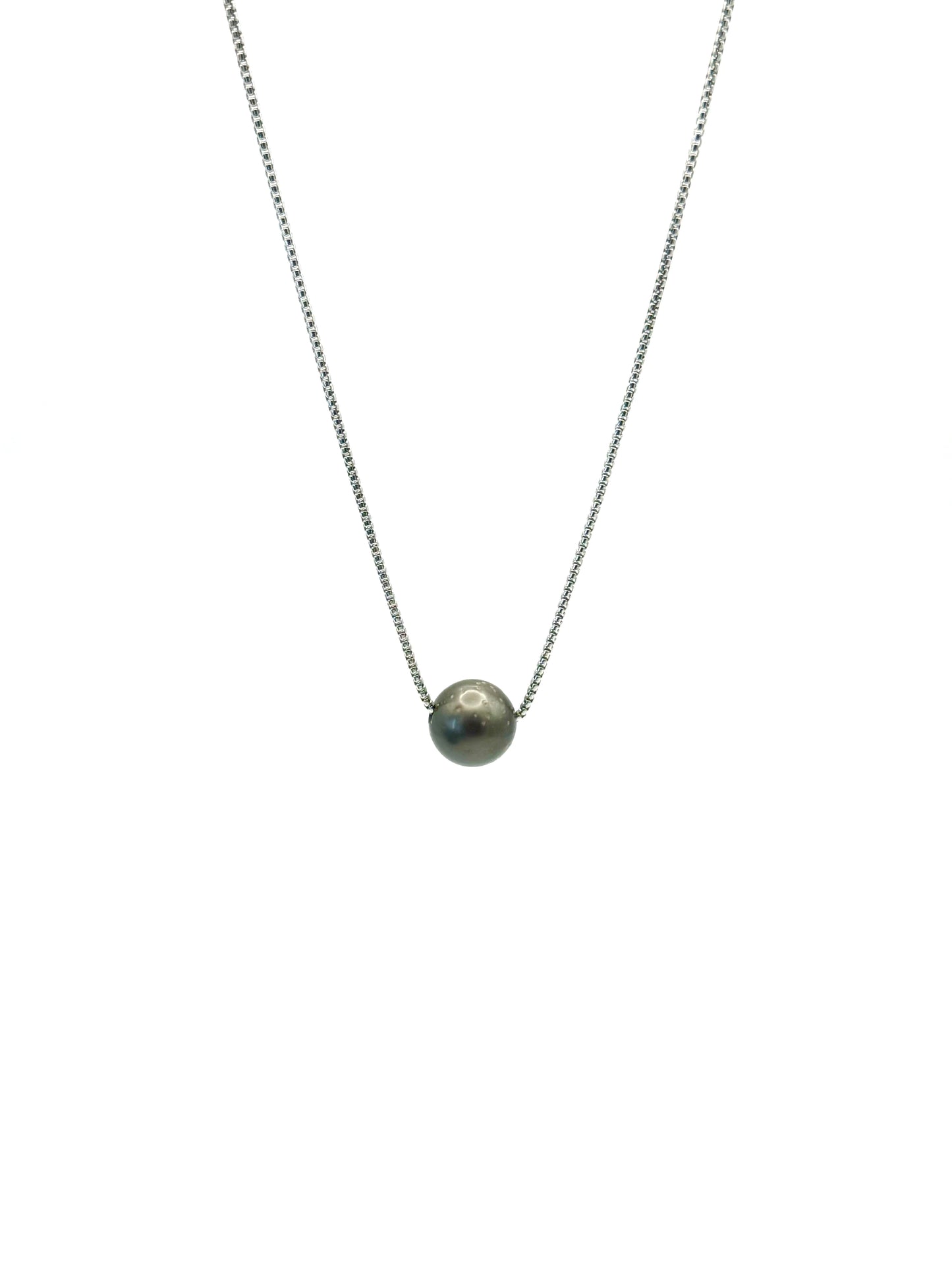 15.5 A+ Tahitian Pearl on Silver Necklace