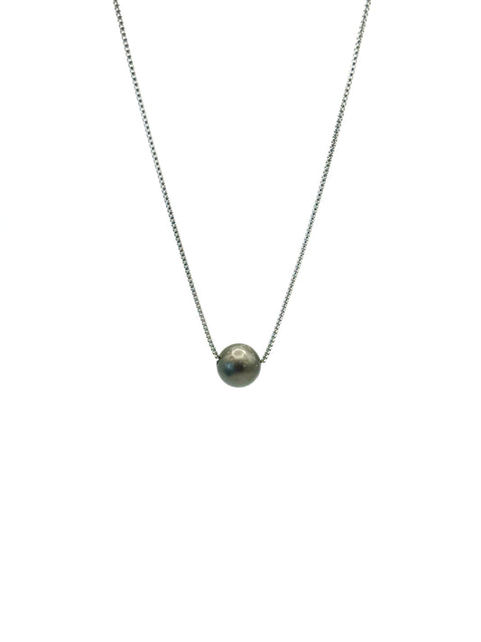 15.5 A+ Tahitian Pearl on Silver Necklace