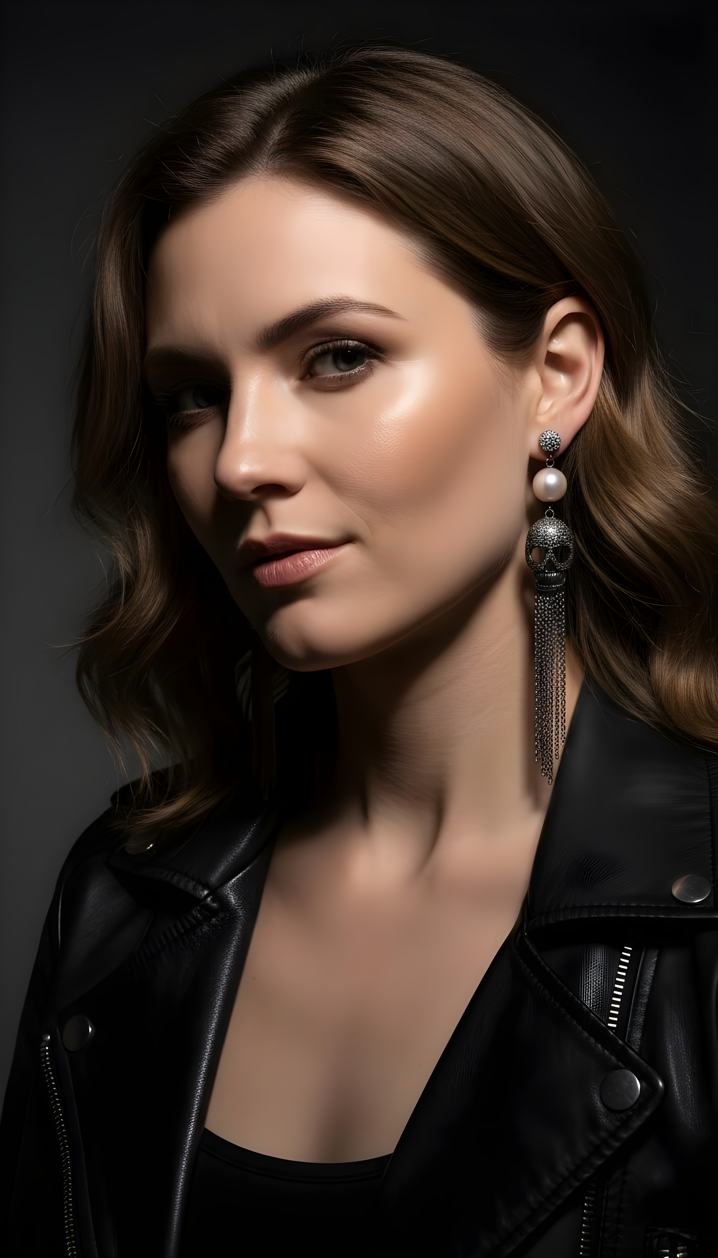 Skull & Pearl Tassel Earrings